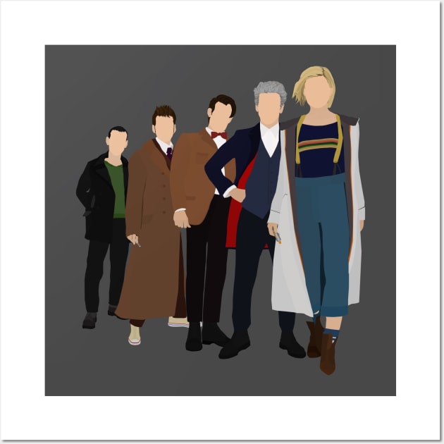 Doctor Who - All Five Modern Doctors - New Costume! (DW Inspired) - 13th Doctor Wall Art by tardiswhovians